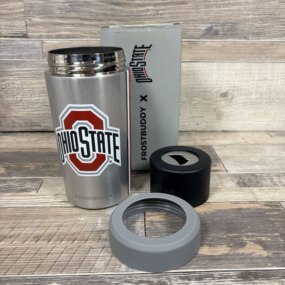 Frost Buddy Universal Stainless Steel Can Cooler Ohio State Bottle Opener